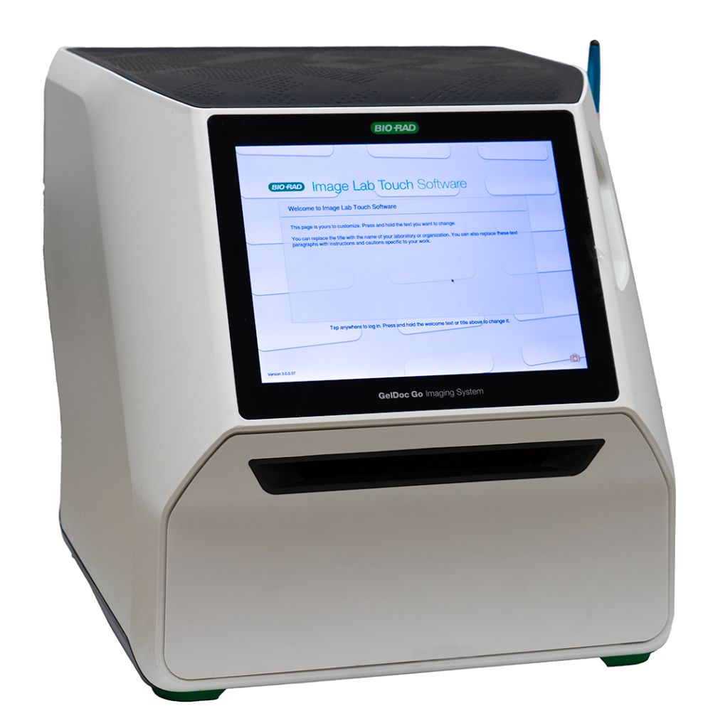 white lab instrument with big display